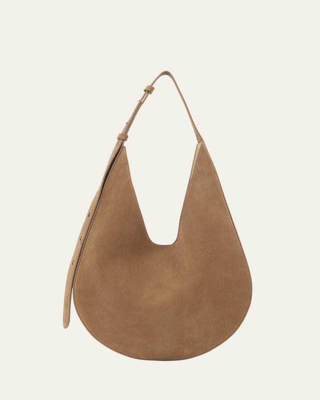Calfskin Suede Hobo Bag